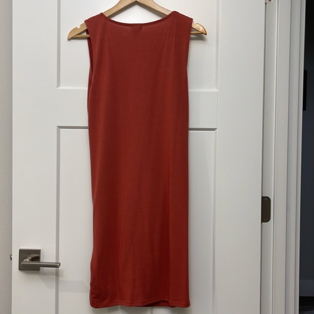 Form Fitting Rouched Slit Midi Dress - Picture 6 of 8